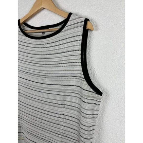 Misook‎ Womens Dress Size Large Black White Striped Sleeveless Career MINOR FLAW - Picture 5 of 11